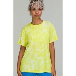 Lululemon All Yours Cotton T-Shirt Tie Dye Marmoleado Tie Dye Highlight Yellow 8